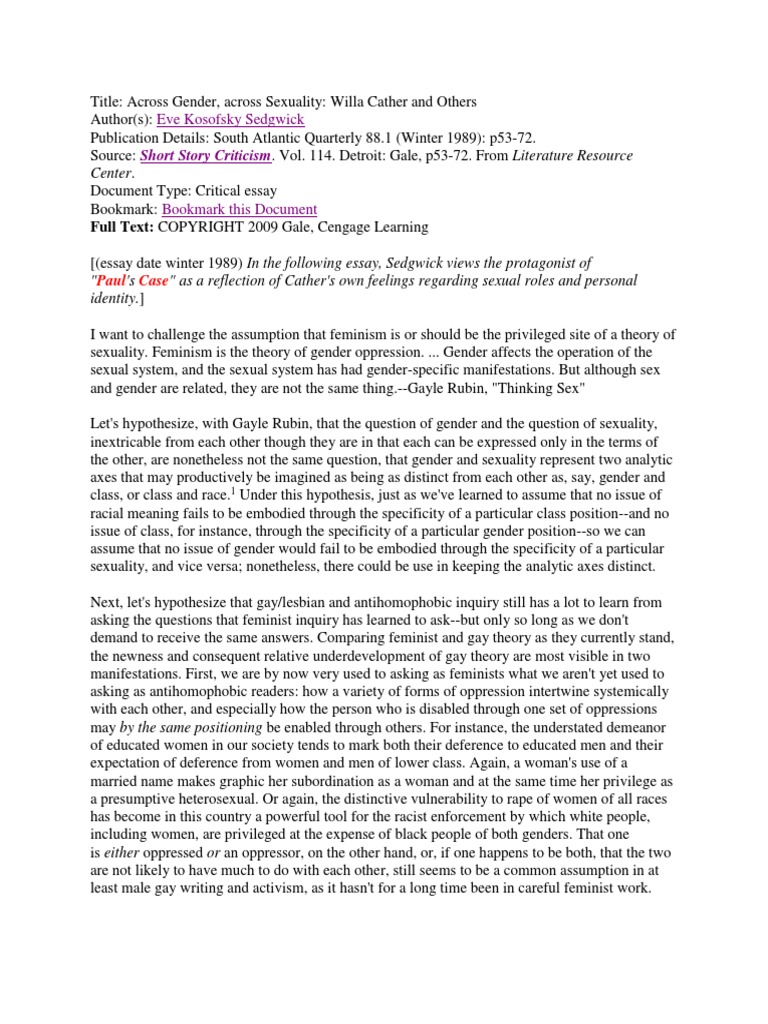 Across Gender Across Sexuality | PDF | Gender | Gender Studies