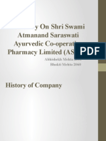 A Study On Shri Swami Atmanand Saraswati Ayurvedic Co-Operative Pharmacy Limited (ASFA)