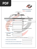 Technical Assessment Form: 1. Your Contact Information