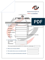 Technical Assessment Form: 1. Your Contact Information