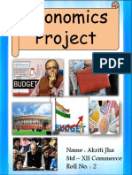 Economics Project: Name: Akriti Jha STD - XII Commerce Roll No.: 2