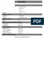 Personal Detail:: Name Date of Birth Place of Birth Height Weight