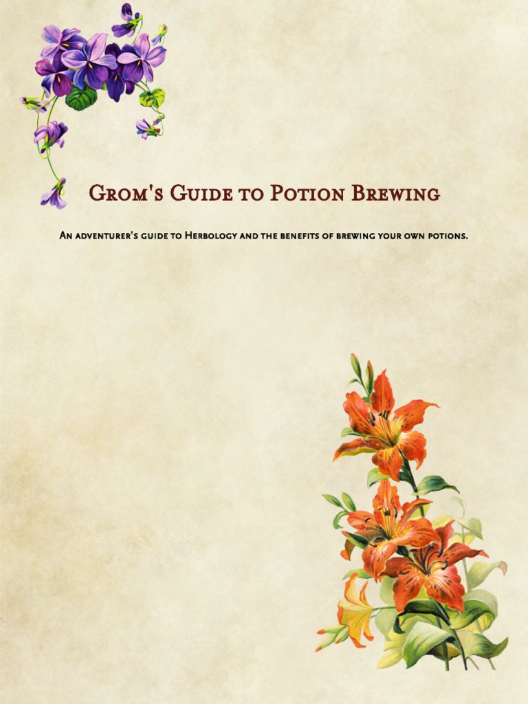 Grom's Potion Brewing Guide 5E | PDF | Herbalism | Dungeons & Dragons