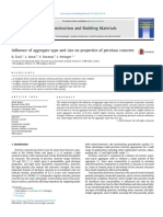 Influence of Aggregate Type and Size On Properties of Pervious Concrete