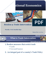 International Economics: Session 9: Trade Intervention Mechanism