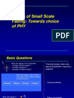 Basics of Small Scale Fading: Towards Choice of PHY