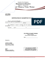 Certificate of Assumption - Form 4