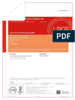 Certificate of Product Approval: Tyco Fire & Security GMBH