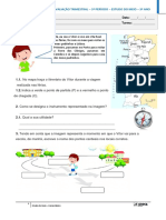 Ficha de Avaliação Estudo Meio 3º Ano