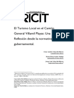 El Turismo Local en El Cantón General Villamil Playas: Una Reflexión Desde La Normativa Gubernamental