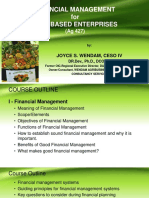 FINANCIAL MANAGEMENT For Agribusiness CPU 2nd Sem 2018-2019
