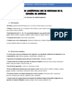 Características Lingüísticas Que Se Destacan en El Español de América