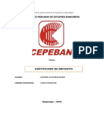 Certificado de Doposito