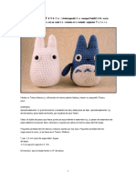 Totoro - White and Small Blue Totoro Amigurumi Pattern.en.Es