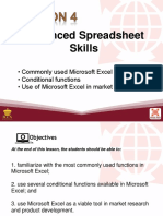 L4 Advanced Spreadsheet Skills