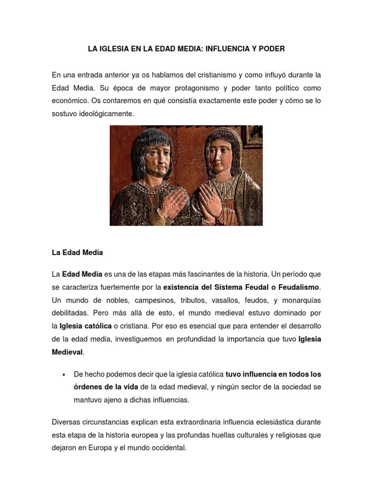 La Iglesia en La Edad Media | PDF | Catarismo | Edades medias