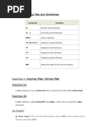 Exercise 1.listing Files and Directories: Command Meaning Ls Ls - A Mkdir CD Directory CD CD CD .