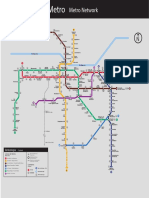 Plano de La Red Del Metro de Santiago
