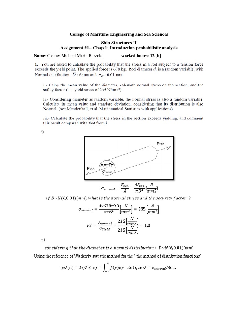 Probabilistic Analysis of Ship Structures | PDF | Spectral Density | Waves