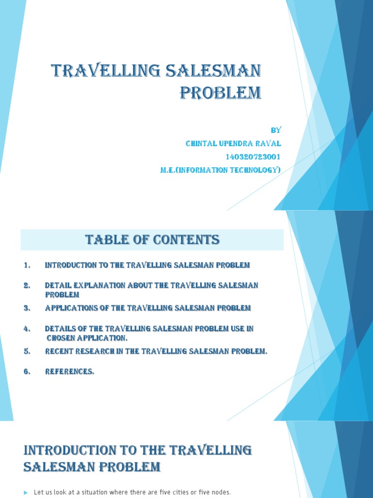 Understanding the Travelling Salesman Problem | PDF | Genetic Algorithm ...