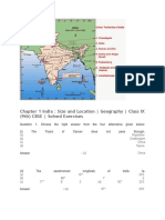Chapter 1 India: Size and Location - Geography - Class IX (9th) CBSE - Solved Exercises