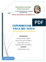 Experimentar la falla del suelo: Método de investigación