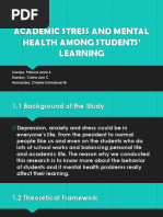 Academic Stress and Mental Health Among Students' Learning