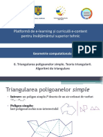 6 - Triangularea Poligoanelor Simple. Teoria Triangularii. Algoritmi de Triangulare