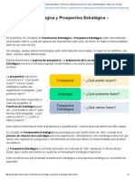 Planificacion Estrategica y Prospectiva Estratégica - Diferencias