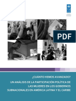 Estudio Participacion Politca de Mujeres en El Ambito Subnacional