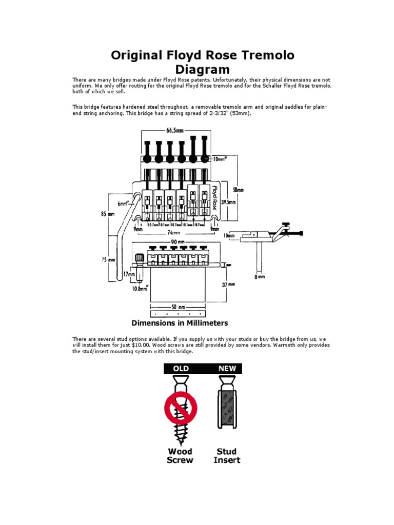 Original Floyd Rose Diagram PDF PDF