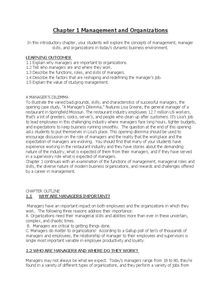 Introduction to Management Concepts | PDF | Employment | Leadership