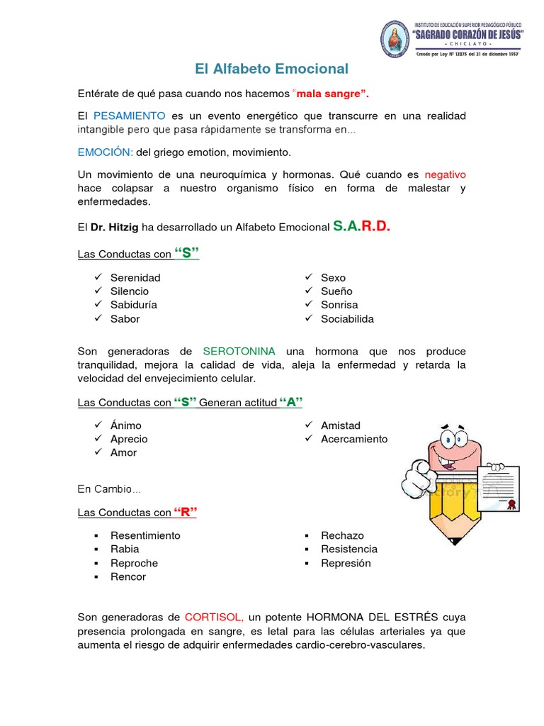 01 El Alfabeto Emocional | PDF | Las emociones | Depresión (estado de ...