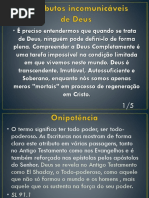3 Atributos Incomunicáveis de Deus