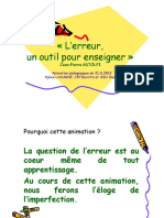 L Erreur Un Outil Pour Enseigner PDF