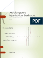 Arcotangente Hiperbolica Derivada