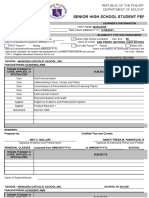 Senior High School Student Permanent Record: Republic of The Philippines Department of Education