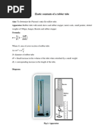 Elastic Constants of A Rubber Tube