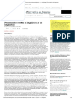 Preconceito Contra A Lingüística e Os Lingüistas - Observatório Da Imprensa