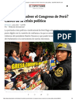 ¿Se Puede Disolver El Congreso de Perú?