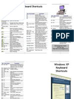 Keyboard Shortcuts Trifold