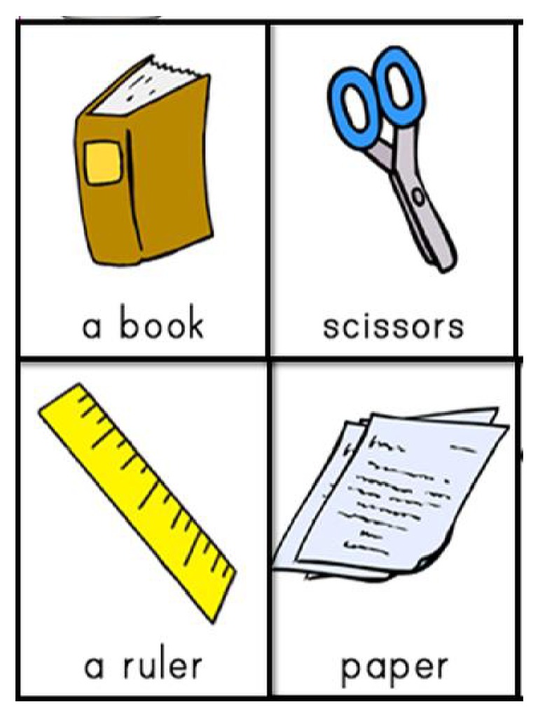 Utiles Escolares en Ingles | PDF