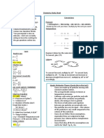 Chemistry Study Sheet