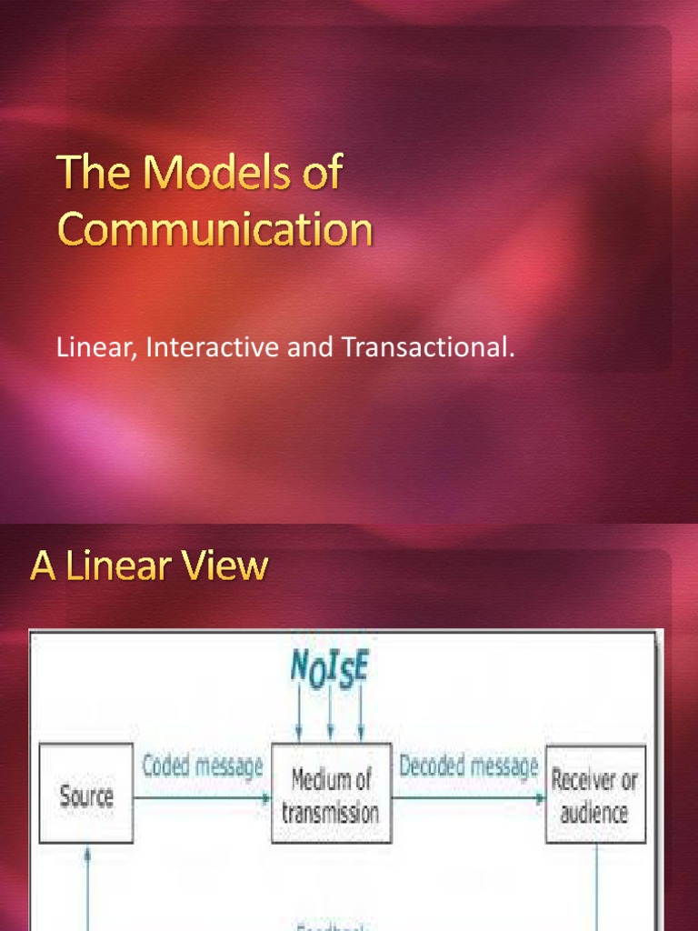 Communication Models | PDF | Action (Philosophy) | Communication