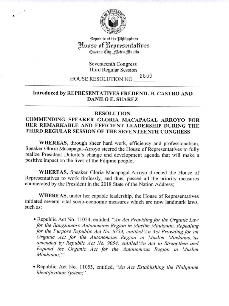 House Resolution 2600 | PDF
