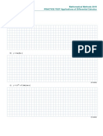 Mathematical Methods 2019 PRACTICE TEST Applications of Differential Calculus