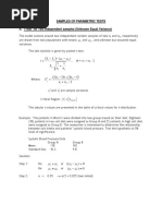 Samples of Parametric Tests A. T-Test For Two Independent Samples (Unknown Equal Variance)