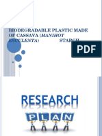 Biodegradable Plastic Made of Cassava (Manihot) Starch: Esculenta