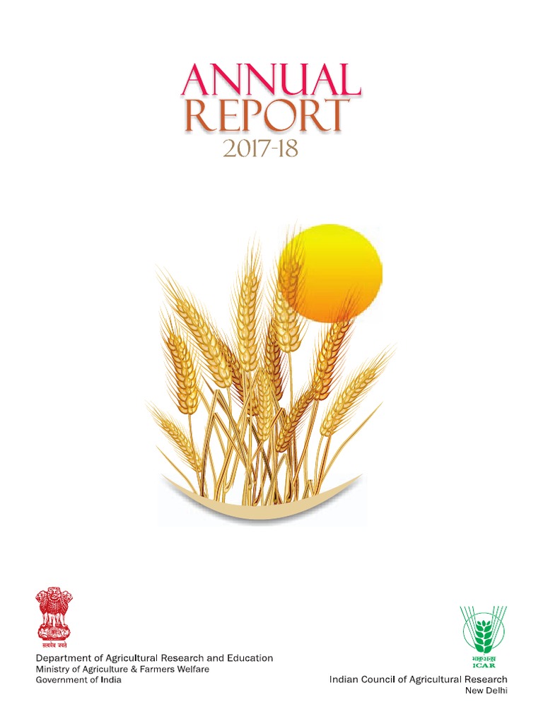Icar Annual Report 2017 18 English Pdf Agriculture Wheat - 