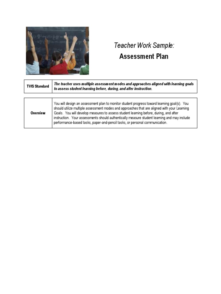 An Aligned Assessment Plan: Using Pre, Formative, and Post Assessments ...